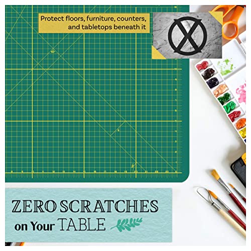 18 x 24 Cutting Mat for Sewing, Self Healing Double Sided Quilting Crafts Mat - Fabric Cutting Mat - Non Slip surface - Rotary Cutting Board Green - view 2