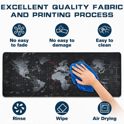 Mouse Pad Gaming - Desk Mat for Keyboard and Mouse - Large Mouse Pads for Desk, Gaming Mousepad with Non-Slip Base, Desks Pad (31.5" X 11.8") for Game, Office and Home - view 3