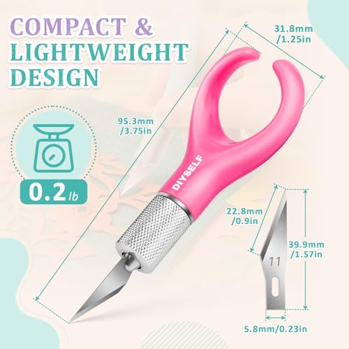 Fingertip Craft Knife, Detail Hobby Knife with 5 Extra #11 Blades - view 4