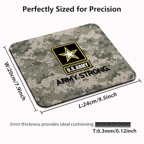 US Army Military Design Mouse Pad, Vintage Camouflage Patriotic Desk Mat - view 2
