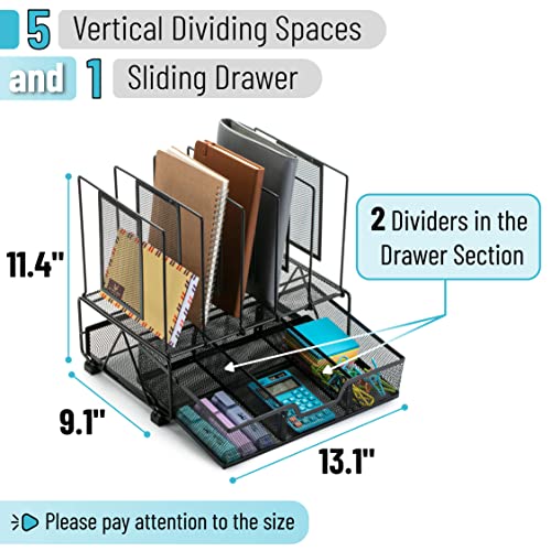 Mesh Desk Organizer with Drawer - view 2