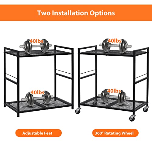 Computer Tower Stand with Wheels, Metal PC Stand for Floor Carpet, Black - view 4