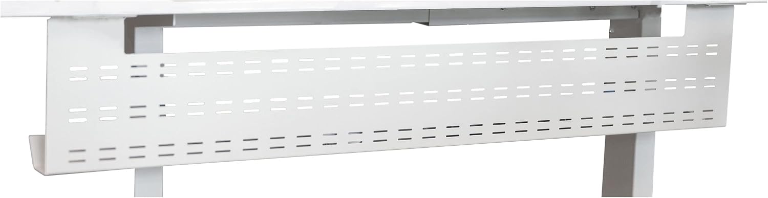 Stand Up Desk Store Under Desk Cable Management Tray Black Horizontal Computer Cord Raceway and Modesty Panel (Black, 51") - view 8