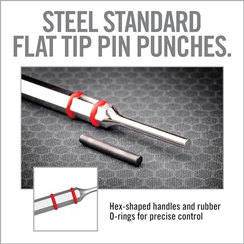 Hammer Set & Punch Set with Small Hammer & Flat Tip Metal Punch Set - Punch Tools Tool Kit includes Gunsmithing Hammer with 4 Tips, Non Marring Punch & Pin Starter Tool - view 6