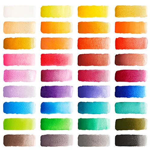 Kids Watercolor Painting Art Set, Watercolor Paint 36 and Foldable Canvas Paper Bundle, DIY Painting Kit, Art Supplies for Kids and Adults - view 2