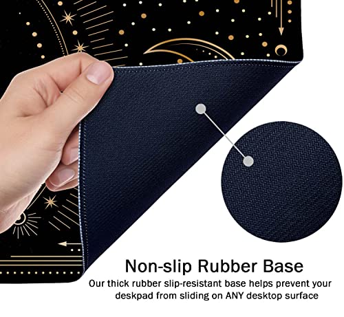 Large Mouse Pad, Boho Snake Witch Desk Mat for Desktop, Women Girls Waterproof Gaming Mousepad, Moon Phases Computer PC Laptop Protector Writing Pads for School Office Home 35.5" x 15.7" - view 6