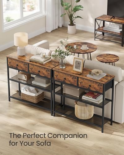 Console Table with 2 Fabric Drawers, Narrow Entryway Furniture - view 5