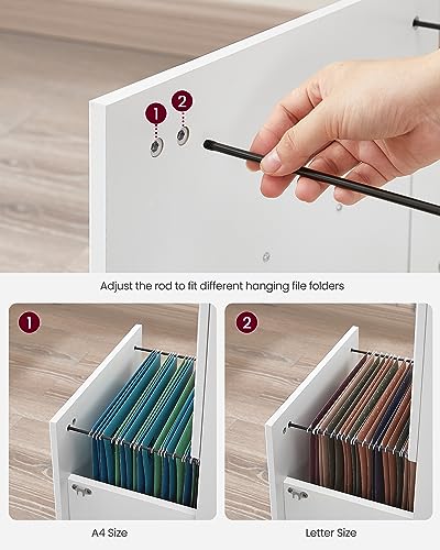 2-Drawer File Cabinet, Small Rolling, Locking, Printer Stand - view 6