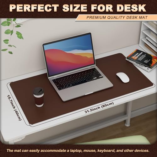 Desk Protector Mat and Pad for Office (Dark Brown, 15.7"x31.5") - view 6