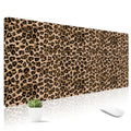 Leather Desk Mat for Keyboard, Extra Large Mouse Pad, Leopard