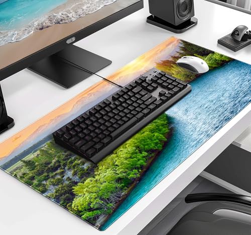 Extended Sunset Forest Gaming Mouse Pad, Keyboard Computer Office Mouse Pad - view 3