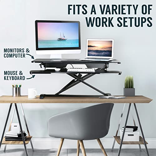 32 in Standing Desk Converter, Adjustable Workstation - view 4
