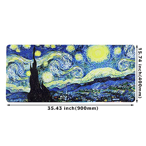 Extra Large Extended Gaming Desk Mat 34.75 x 15.25 inch Mouse Pad - The Starring Night - view 5
