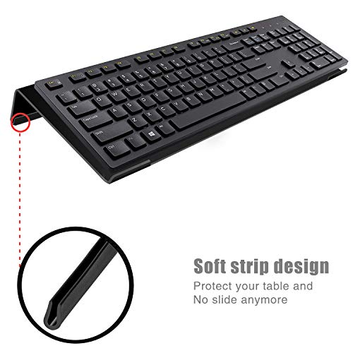 Computer Keyboard Stand Acrylic Keyboard Tray with Rubber Strip Ticker Acrylic Keyboard Riser Holder for Easy Ergonomic Typing and Working at Home and Office - view 6