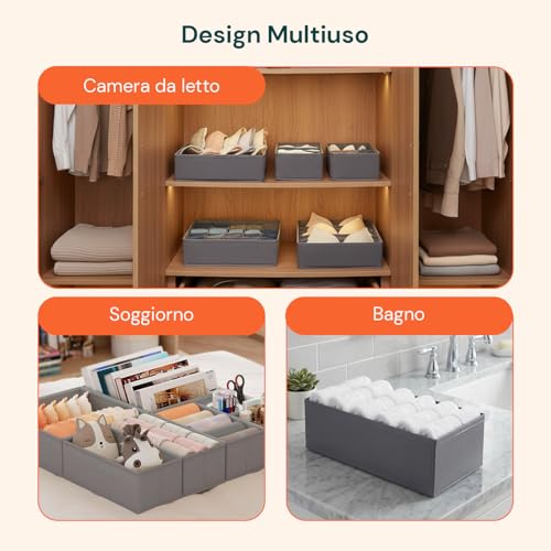 Drawer Organiser with Compartments, Set of 8 Dividers in TNT - view 5