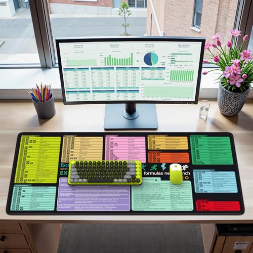Excel Cheat Sheet Desk Pad Mat with Excel for Dummies 2025 Book - view 7