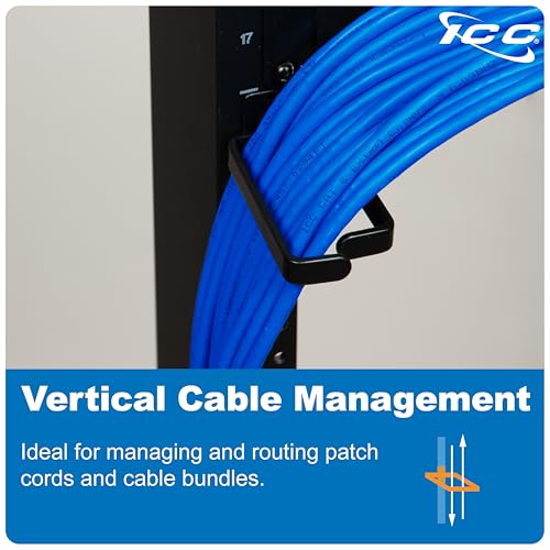 1.70-Inch Metal Cable Management Ring, Vertical Rack/Wall, 10-Pack - view 3