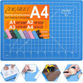 Density-upgraded 9"x12" Self Healing Cutting Mat, Rotary Sewing Mat for Crafts, 5-Ply Blade Table Protector Cut Board for Fabric Leather Cutting Quilting Modeling Hobby Project, A4, Blue