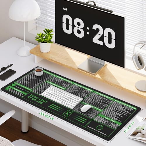 Excel Cheat Sheet Desk Pad, Excel Mouse Pad Shortcuts - view 2