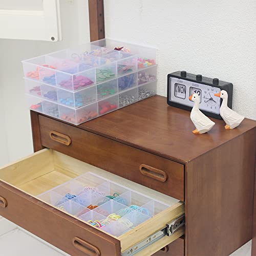 2 Pack Fixed 12 Grids Clear Plastic Organizer Sorting Tray - view 7