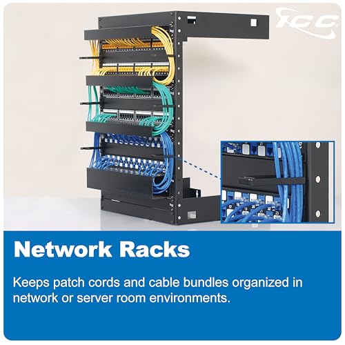 1.70-Inch Metal Cable Management Ring, Vertical Rack/Wall, 10-Pack - view 7