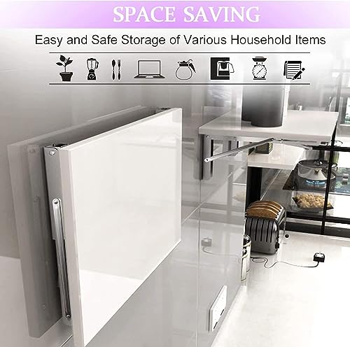 4Pcs 20" Folding Shelf Brackets, Shelf Brackets Max. Load 220 lb Collapsible Heavy Duty Stainless Steel DIY Wall Mounted Shelf Bracket Space Saving for Work Table Bench, 20Inch Silver - view 5