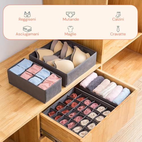 Drawer Organiser with Compartments, Set of 8 Dividers in TNT - view 7