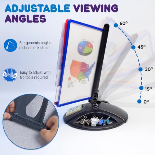 AdjustaView Supply Base Desk Reference Display Organizer CL - view 3