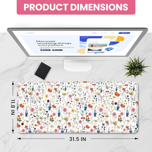 Large Desk Mat, Extended Mouse Pad for Desktop, 31.5" x 11.8" - view 2