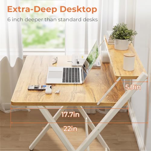 Folding Desk No Assembly, Sturdy Computer Desk for Small Spaces - view 6