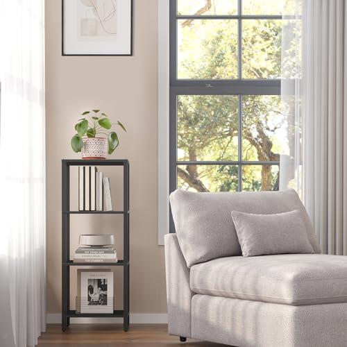 Bookshelf, 4-Tier Small Narrow Book Shelf for Small Space - view 3