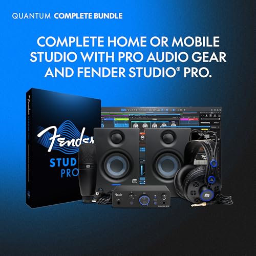 Quantum Complete Recording Bundle with Quantum LT2 USB Interface, Mic, Speakers, Headphones & Recording Software | All-in-One Bundle for the Guitarist, Vocalist & Podcaster - view 3