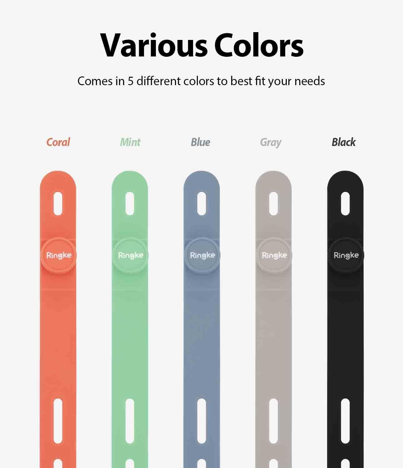 Silicone Cable Ties [Reusable Cable Management] Flexible Cord Organizer, Adjustable Length Long-lasting Durable Cable Clips - 15 Pack - view 3