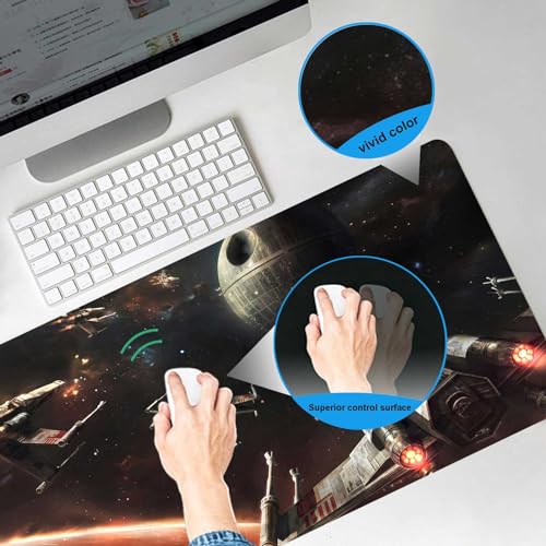 XXL Large Gaming Mouse Pad,Mousepad with Stitched Edge Frame & Non-Skid Rubber Base,Desk Mat for Work,Office Desk Pad for Laptop,Computer Keyboard and Mice Combo Pads Mouse Mat 31.5X15.7 inches - view 2
