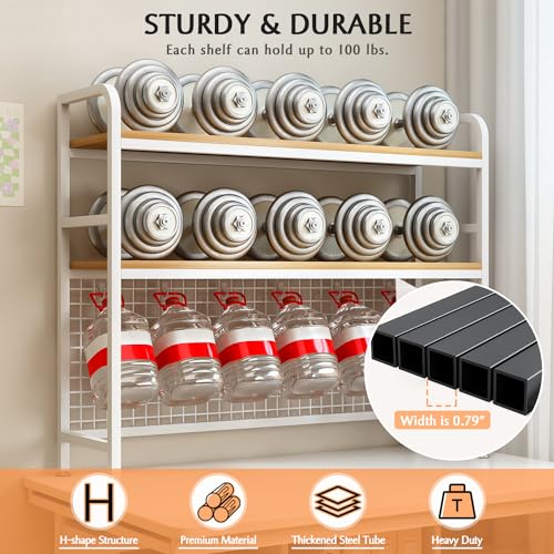 2-Tier Desktop Hutch Bookshelf, Metal Desk Shelf, Black, 45.3" W - view 5