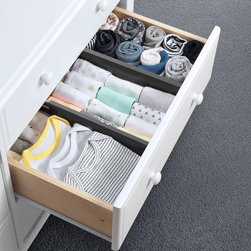 Bamboo Kitchen Drawer Divider, Black Utensil Drawers Organizer - view 4