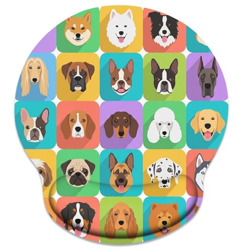 Ergonomic Mouse Pad with Wrist Support, Cute Dog