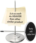 Restaurant Receipt Holder Organizer 2 pcs Check Spindle | Stainless Steel Ticket Spike with 3.2 Inch Round Base, Desk Straight Rod 6.3 Inch Long for Bill Fork Stick Paper Memo Holder
