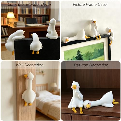 Mini Resin Desk Goose Decor, 4 Pcs, Cute Goose Figurines Set - view 5