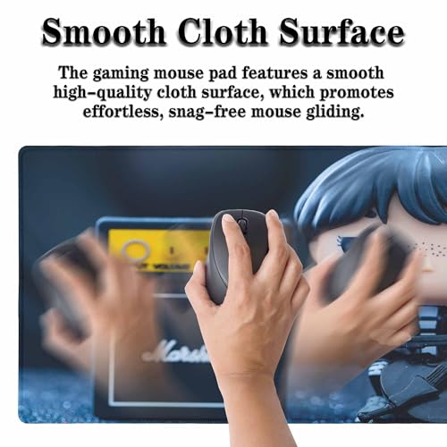 Vinyl Figure Desk Mouse Pad Mat Extended Gaming Keyboard Mousepad for Computer,Home,Office 35.4"X15.7" - view 6
