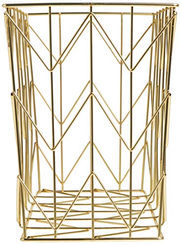 Hanging File Desk Organizer, Wire Metal, Gold Finish, 8.5" x 11' - view 3