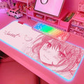 Pink RGB Gaming Mouse Pad 31.5x12 Inch PC XL Large Extended Glowing Led Light Up Desk Pad Non-Slip Rubber Base Computer Cute Mousepad Mat Desk Accessories Gaming Setup 40-8779