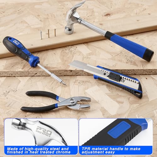 93-Piece Tool Kit, Small Starter Tool Set, Blue - view 5