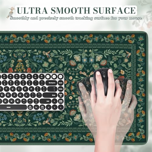 Desk Mat,Mouse Pad for Office Decor,35.4x15.7in,Deep Green - view 3