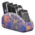 TV Remote Control Holder with 5 Compartments,Remote Caddy/Tray for Table