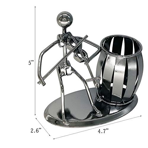 Metal Pencil Holder, Office Supply Pen Organizer Desktop Decoration Stand Container (Violin) - view 4