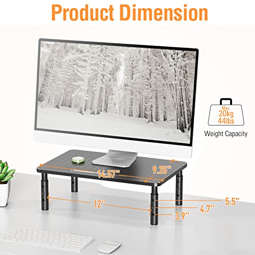 2 Pack Monitor Stand Riser - 3 Height Adjustable Monitor Stand - view 2