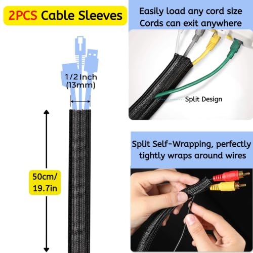 [261Pcs] Cable Management Kit, Cord Organizer, Complete Desk Cable Management Solution to Keep Desk Clean, Cable Organizer Accessories for Home Office Essentials, Black - view 4