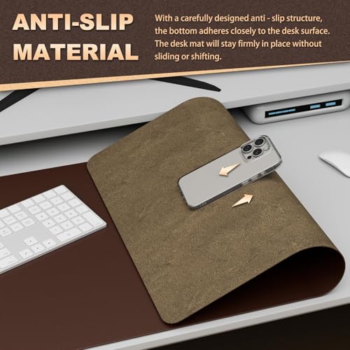 Desk Protector Mat and Pad for Office (Dark Brown, 15.7"x31.5") - view 5