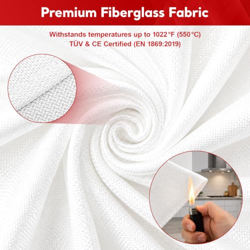 Fire Blankets Emergency for Kitchen Home - Emergency Fire Retardant Blanket for Home Fireproof Blanket for Camping, Grill, Car, Office, Warehouse, School, Picnic, Fireplace - view 6